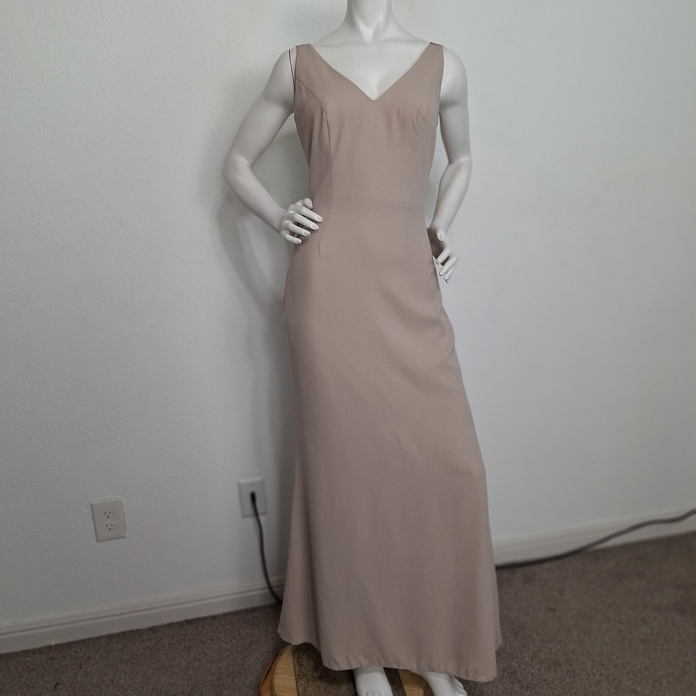 White by Vera Wang Blush Pink Formal Maxi Dress/Gown Size 8